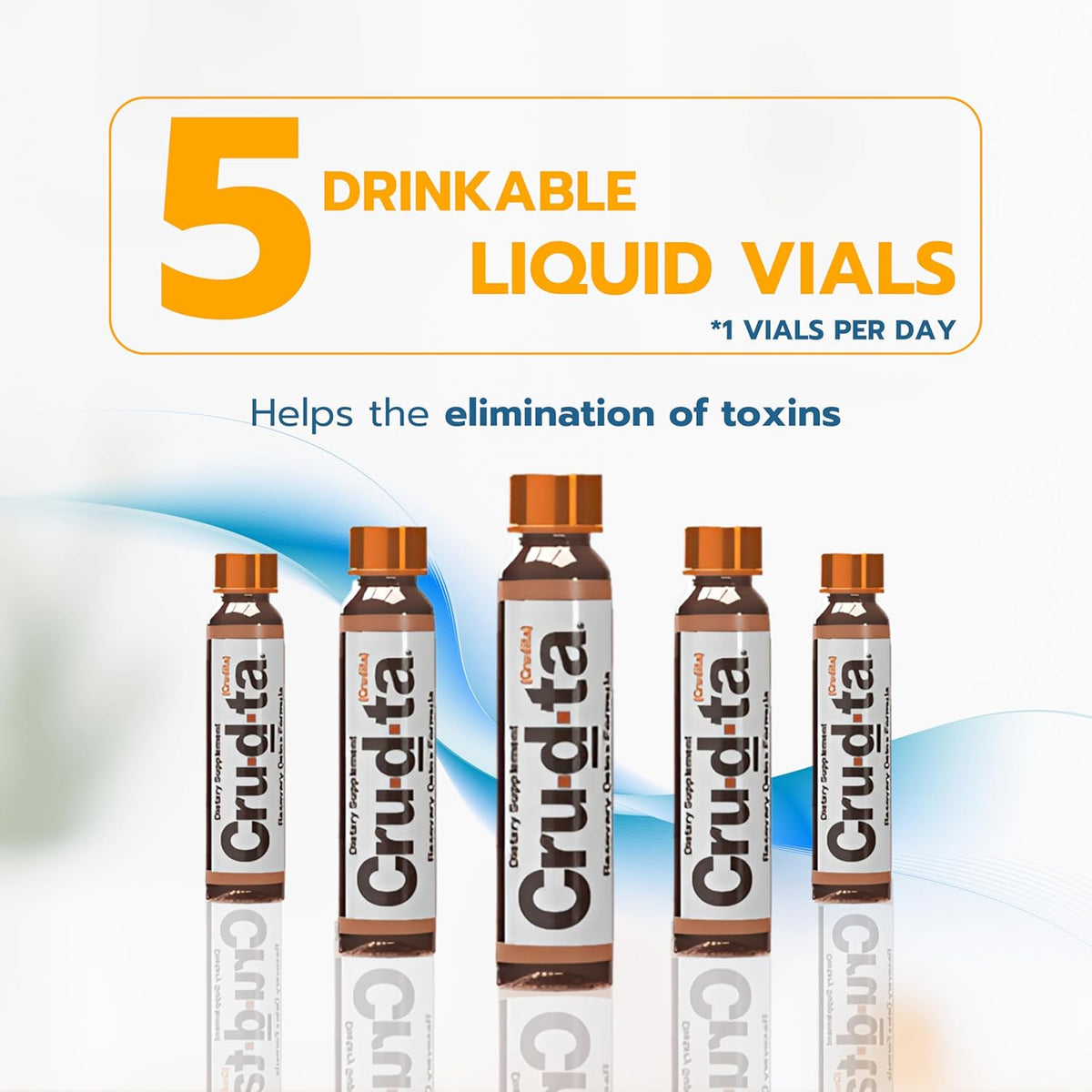 Crudta Recovery con L-glutamina Liquid Vials - Ayuda con la eliminacion de toxinas
