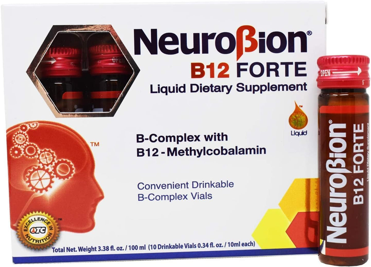 Neurobion B12 Forte Suplementos Dietéticos Líquidos 10 viales + Sunlife Vitamina C 1000 mg Sabor Naranja