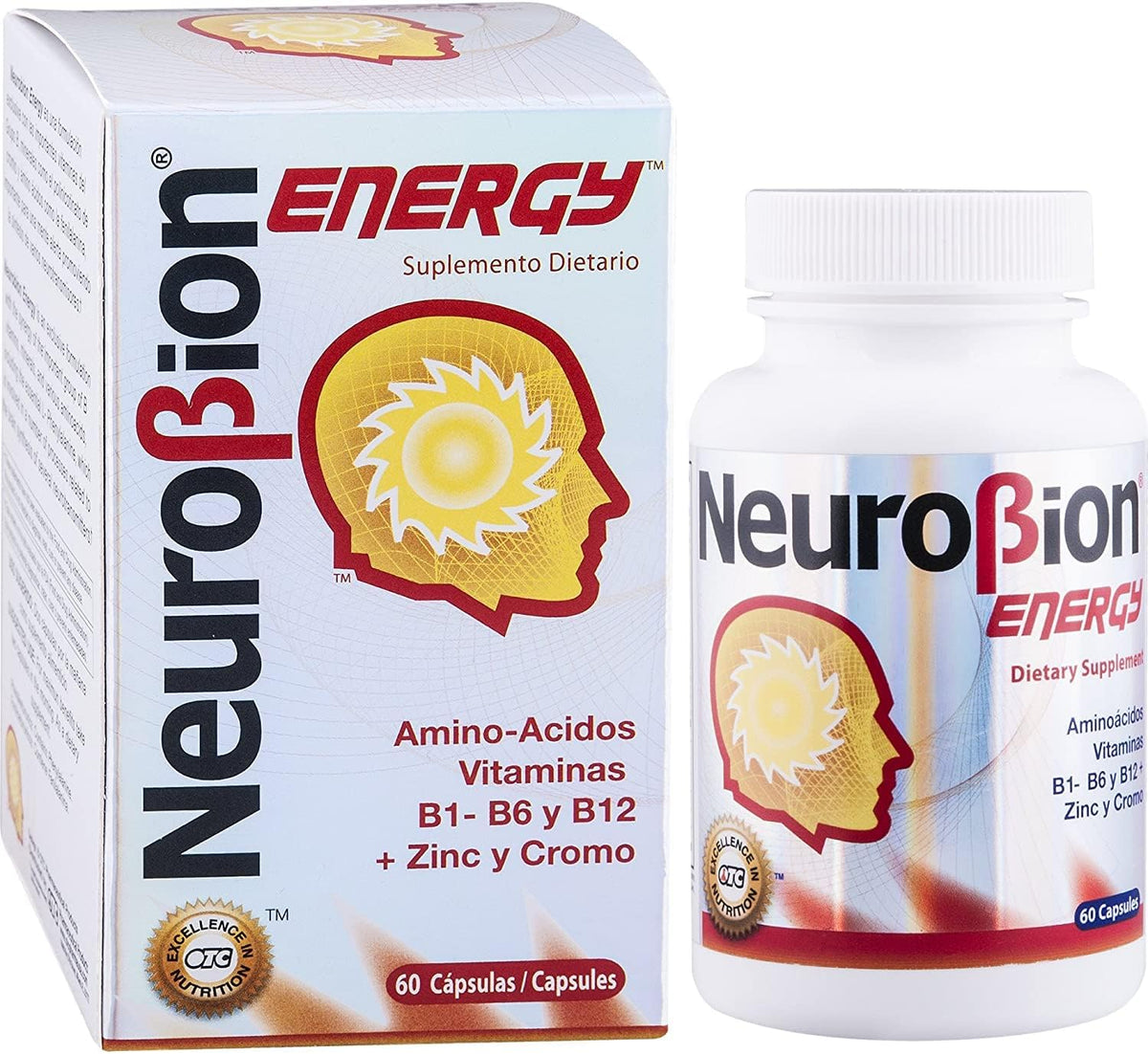 Neurobion Energy Suplemento Dietético Aminoácidos Vitamina 60 Cápsulas + Sunlife Vitamina C 1000 mg Sabor Naranja