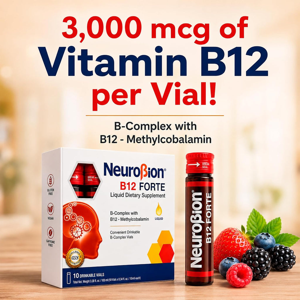 Neurobion B12 Forte 3,000 mcg 10 Viales Bebibles x 10 ml