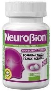 Neurobion Fórmula Clásica de Alta Potencia 100 Comprimidos Suplemento Dietético+ Sunlife Vitamina C 1000 mg 20 Comprimidos