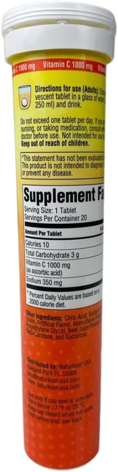 Neurobion Kids B Complex Liquid 8.5 fl oz + Sunlife Vitamina C 1000 mg 20 tabletas Sabor naranja