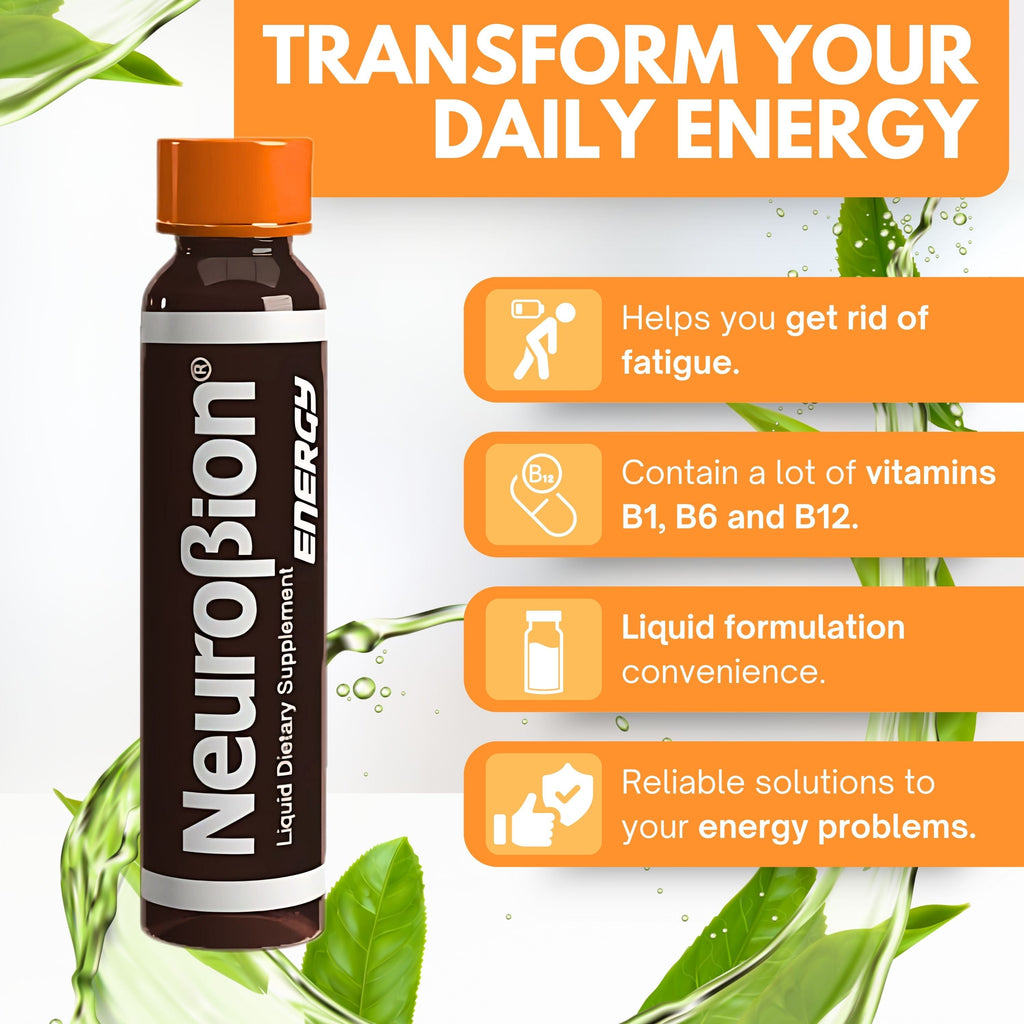 Neurobion Energy Blend: vitaminas, minerales y aminoácidos en viales líquidos – 10 pack – USA