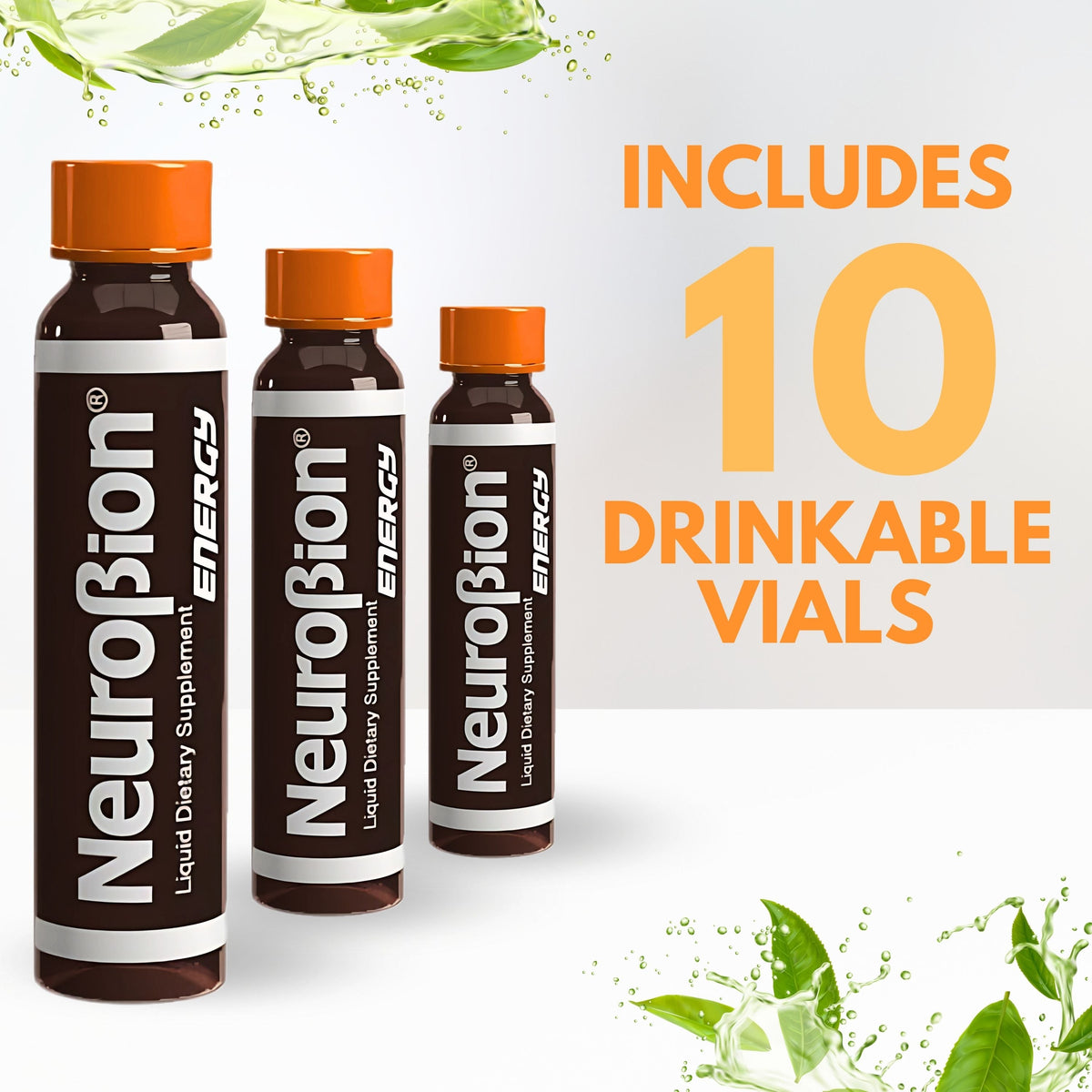 Neurobion Energy liquid dietary supplement – sabor nuevo y mejorado – 10 viales en USA
