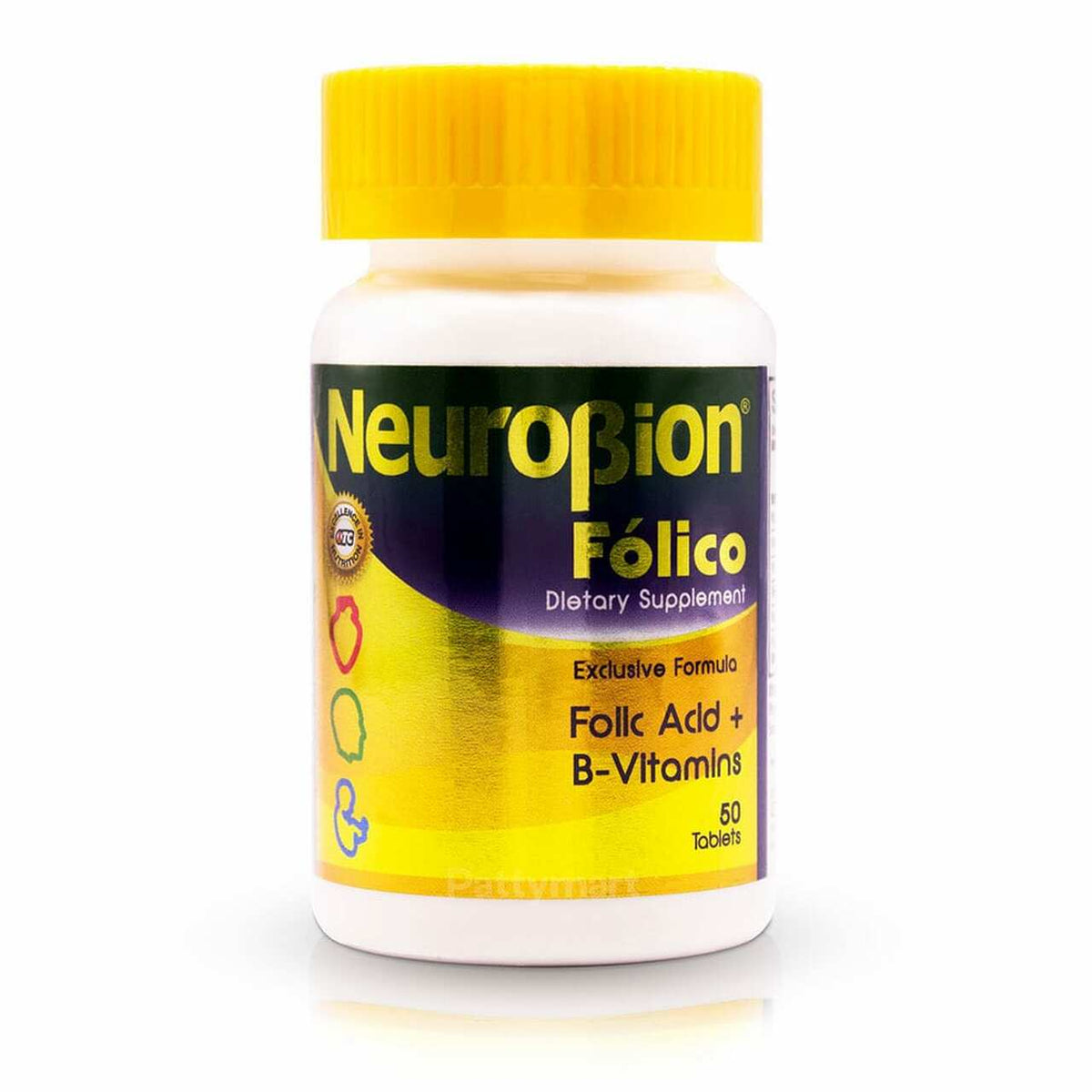 Neurobion Fólico 50 tabletas – ácido fólico 400 mcg + complejo B (B1 B2 B6 B12) – Latin Sabor USA