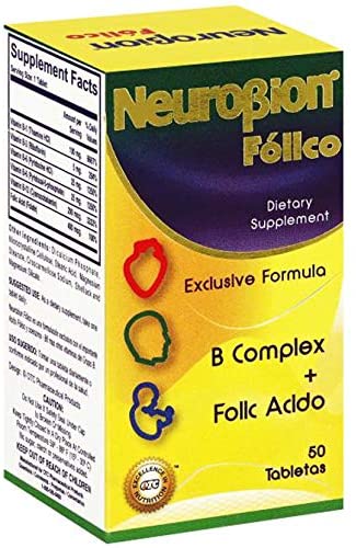 Neurobion Fólico 50 tablets – folic acid + B-complex vitamins – USA