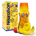 Neurobion Kids suplemento líquido para niños con complejo B (B-Complex) y vitamina D, sabor banana smoothie, botella de 8.5 fl oz con caja.