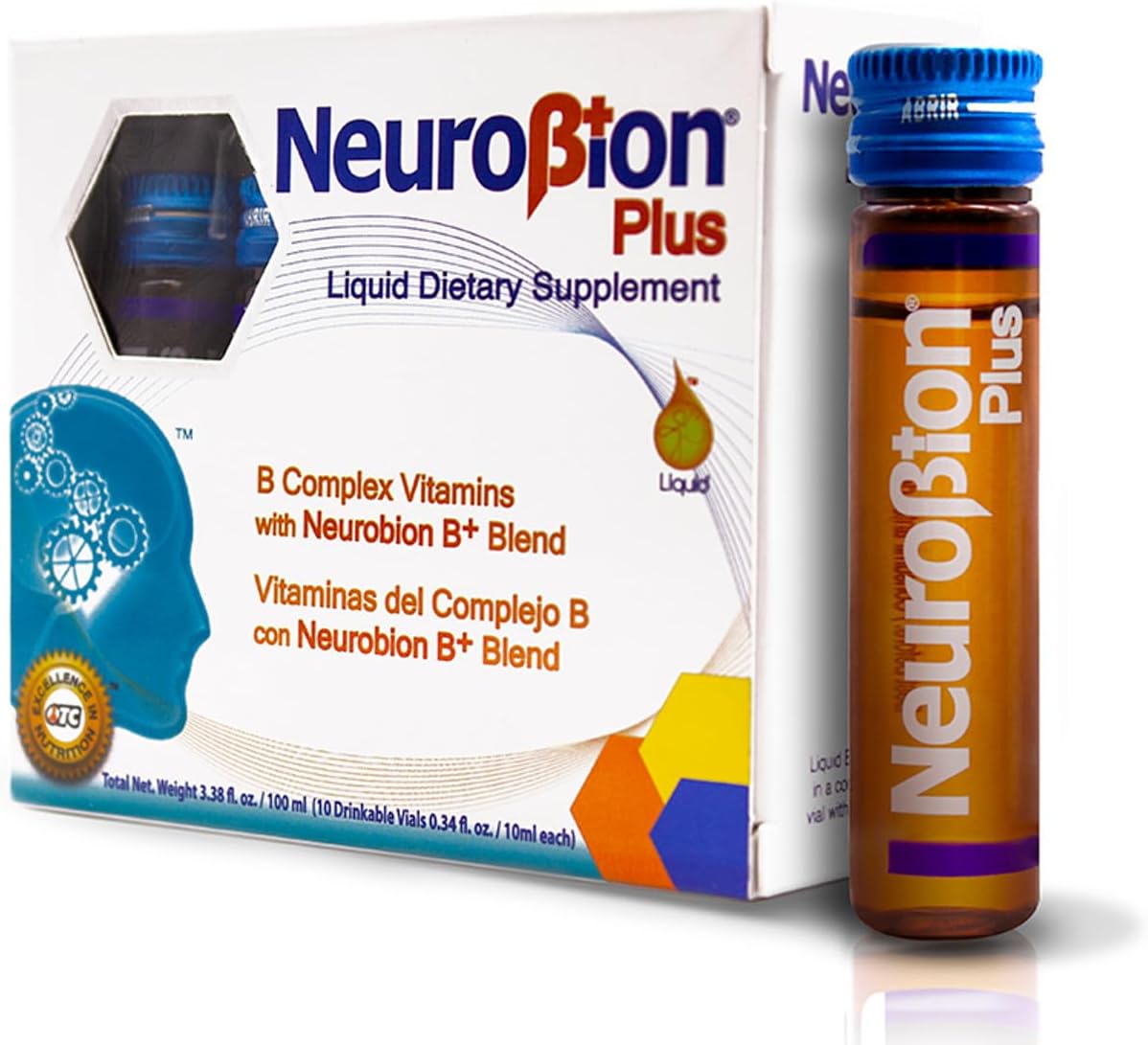 Neurobion Plus B-complex líquido 10 viales x 10 mL – B12 metilcobalamina + aminoácidos – Latin Sabor USA