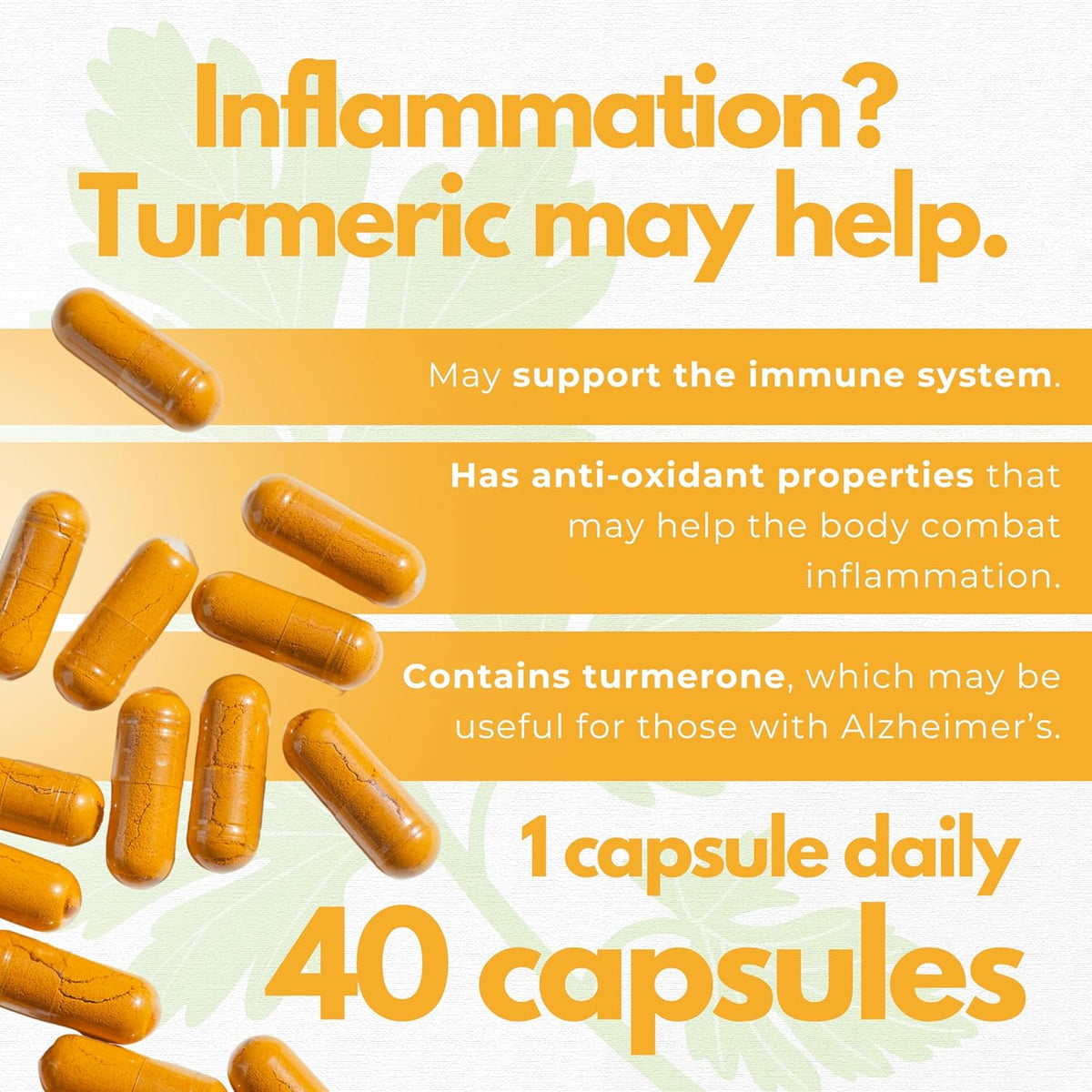 Neurobion Turmeric + Curcuma: 1 cápsula diaria, 40 cápsulas por envase – USA